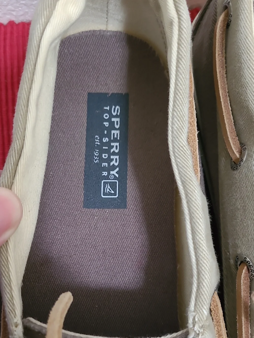Sperry Men's Brown and Tan Canvas/Suede Boat Shoes